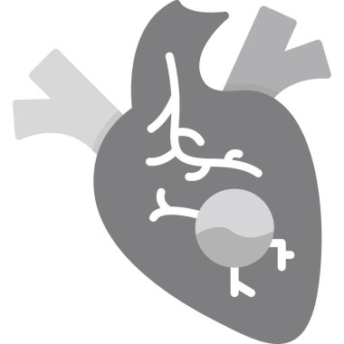 Kalp organı, illüstrasyon, vektör, beyaz bir sırt üzerinde.