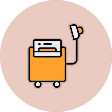 Bir valizin vektör çizimi