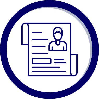 Bir belge simgesinin vektör illüstrasyonu