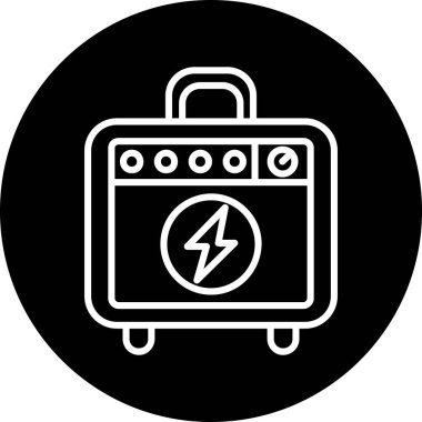 Bir bavul simgesinin vektör illüstrasyonu