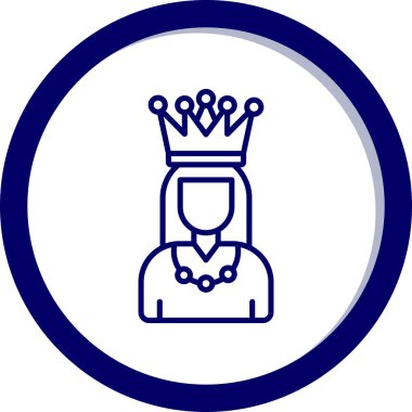 Kraliçe simgesi vektör illüstrasyonu