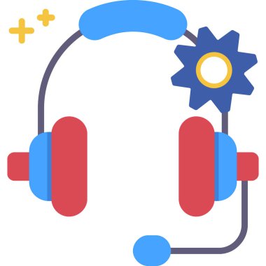 Kulaklık. Web simgesi basit illüstrasyon