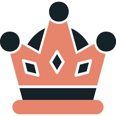 Taç ikonu. Web için taç vektör simgelerinin basit çizimi