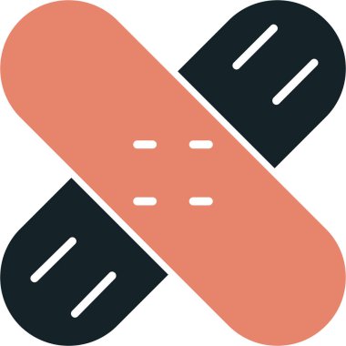 Bandaj tıbbi ikonu düz stil