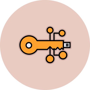 Anahtar. Web simgesi basit illüstrasyon