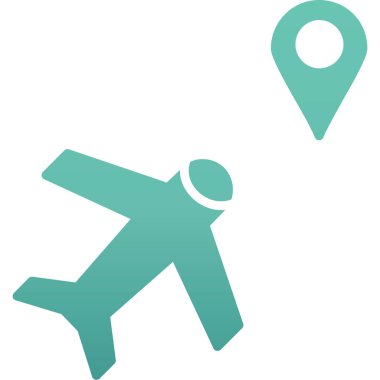 Havaalanı işaretleyici vektör simgesi