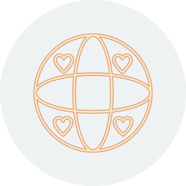 Küresel simge vektör illüstrasyonu