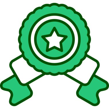 ödül madalyası ikonu doldurulmuş taslak biçiminde