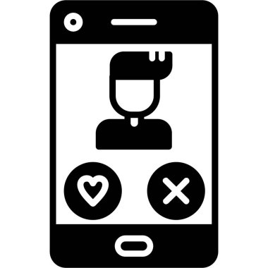 akıllı telefon simgesi, vektör illüstrasyonu beyaz arkaplanda izole edildi