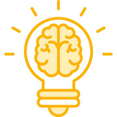 Beyin ikonu. vektör illüstrasyonu