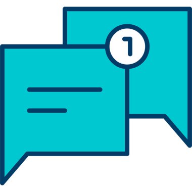 Konuş. Web simgesi basit illüstrasyon