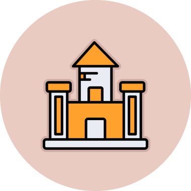 Bir ev simgesinin vektör illüstrasyonu