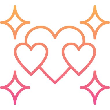 kalp şekli ikon vektör illüstrasyonu