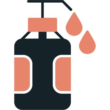 Beyaz arka planda sprey şişesi, illüstrasyon, vektör..