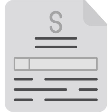 belge düz vektör simgesi