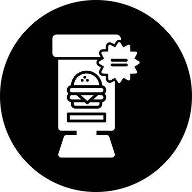 Hamburger ikonu vektör illüstrasyonu