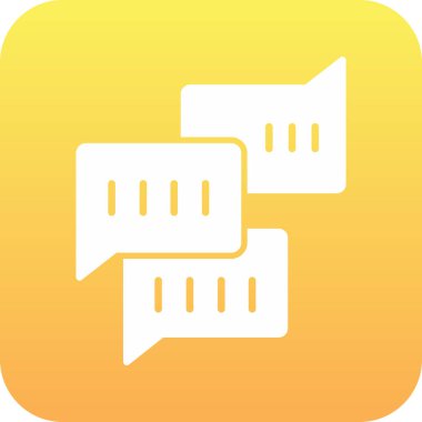 Sohbet kabarcığı simgesi soyut arkaplanda izole edildi