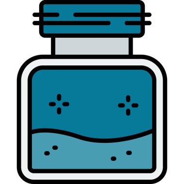 Su şişesi. Basit resimleme