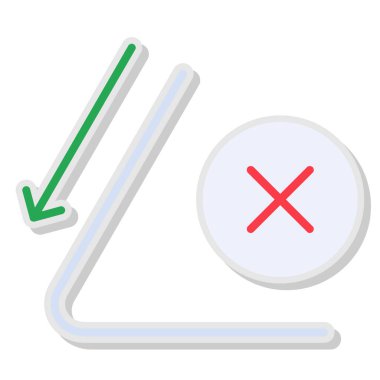 hayır ya da yanlış işaret. vektör illüstrasyonu.