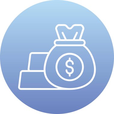 vektör para çantası simgesini