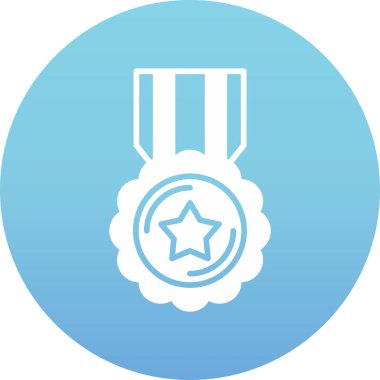 Madalya web simgesi basit tasarım