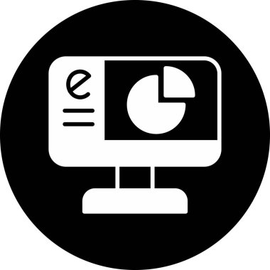 bilgisayar monitörü vektör illüstrasyon tasarımı