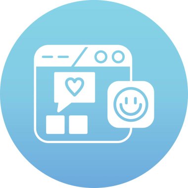 Bir kalp simgesinin vektör illüstrasyonu