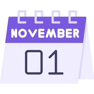 Kasım 10 - Takvim simgesi vektör illüstrasyonu