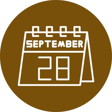 Takvim simgesinin vektör illüstrasyonu