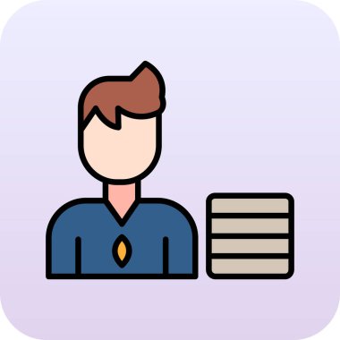 İş adamı simgesi vektör illüstrasyonu