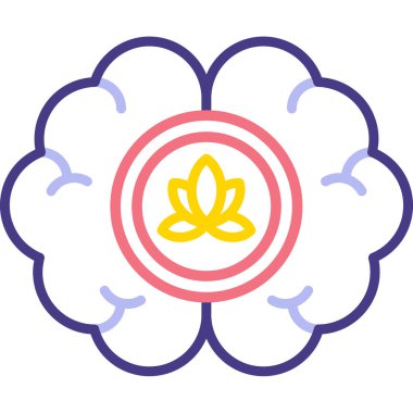 lotus. Web simgesi basit illüstrasyon