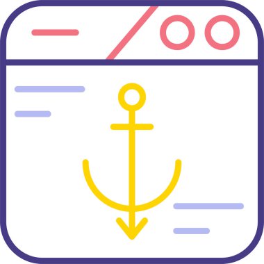 Çapa. Web simgesi basit illüstrasyon