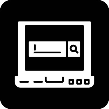 tarayıcı bilgisayar simgesi, vektör illüstrasyonu