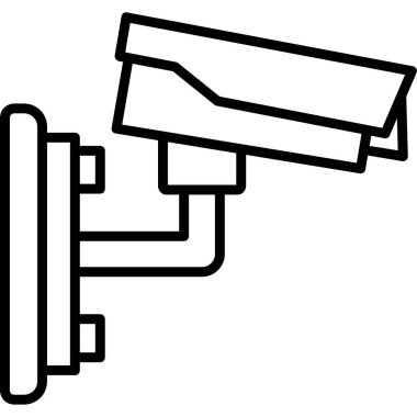 CCTV kamera simgesi, anahat stili