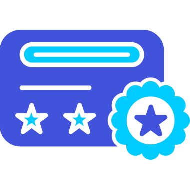 Yıldızlı rozet simge vektör çizimi