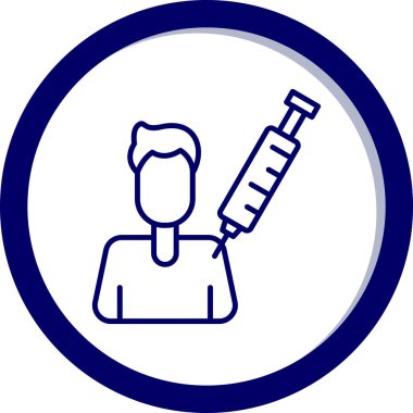 Aşılama modern simgesinin vektör illüstrasyonu