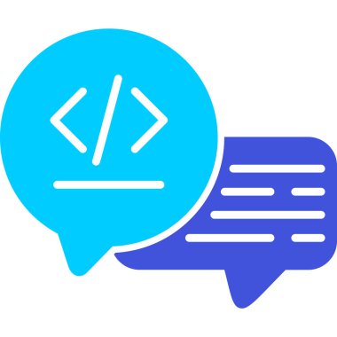 Konuşma baloncukları. Vektör çizimi. Konuşma baloncuğu ile sohbet simgesi