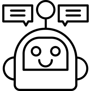 Sohbet ikonu. vektör illüstrasyonu