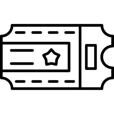 bilet bileti ikonu vektör özeti çizimi