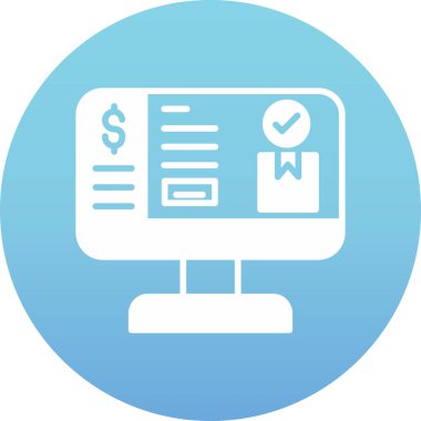 Monitör. Web simgesi basit illüstrasyon