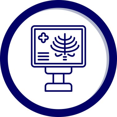 Bilgisayar monitörü. Web simgesi basit illüstrasyon