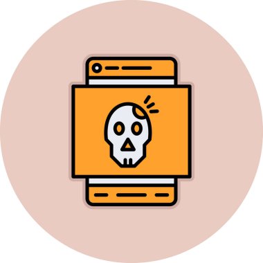 Kurukafa simgesi vektör illüstrasyonu