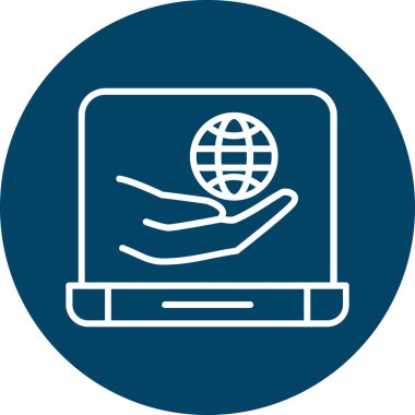 çevrimiçi alışveriş düz vektör simgesi