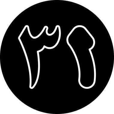 vektör kemik simgesi çizimi