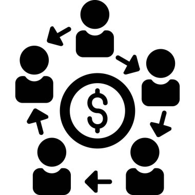 finansal iş düz vektör simgesi