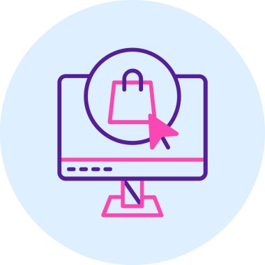 Alışveriş. Web simgesi basit illüstrasyon