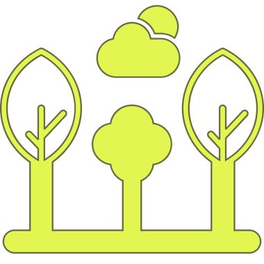 Doğa simgesi olan bir ağacın vektör illüstrasyonu