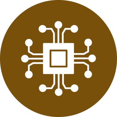 Devre kartı simgesi. düz tasarım biçim vektör çizimi.