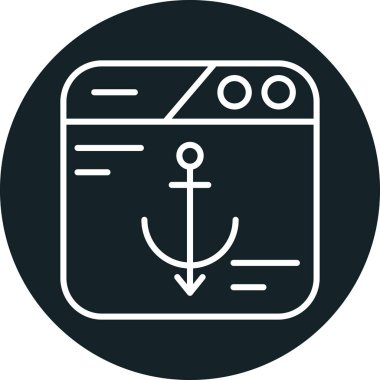 Gemi simgesi vektör illüstrasyonu