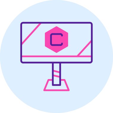 ekranı izle. Web simgesi basit illüstrasyon